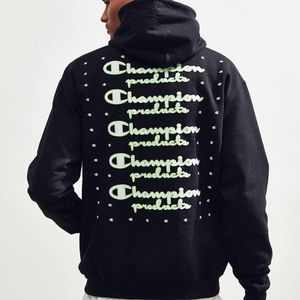 Champion Uo Exclusive Neon Stacked Hoodie
